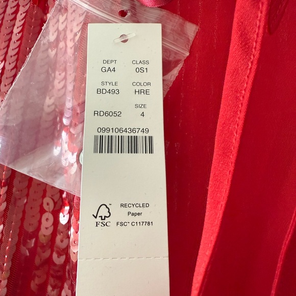 J.Crew Sequin V-back Dress NWT size 4 - Picture 6 of 7